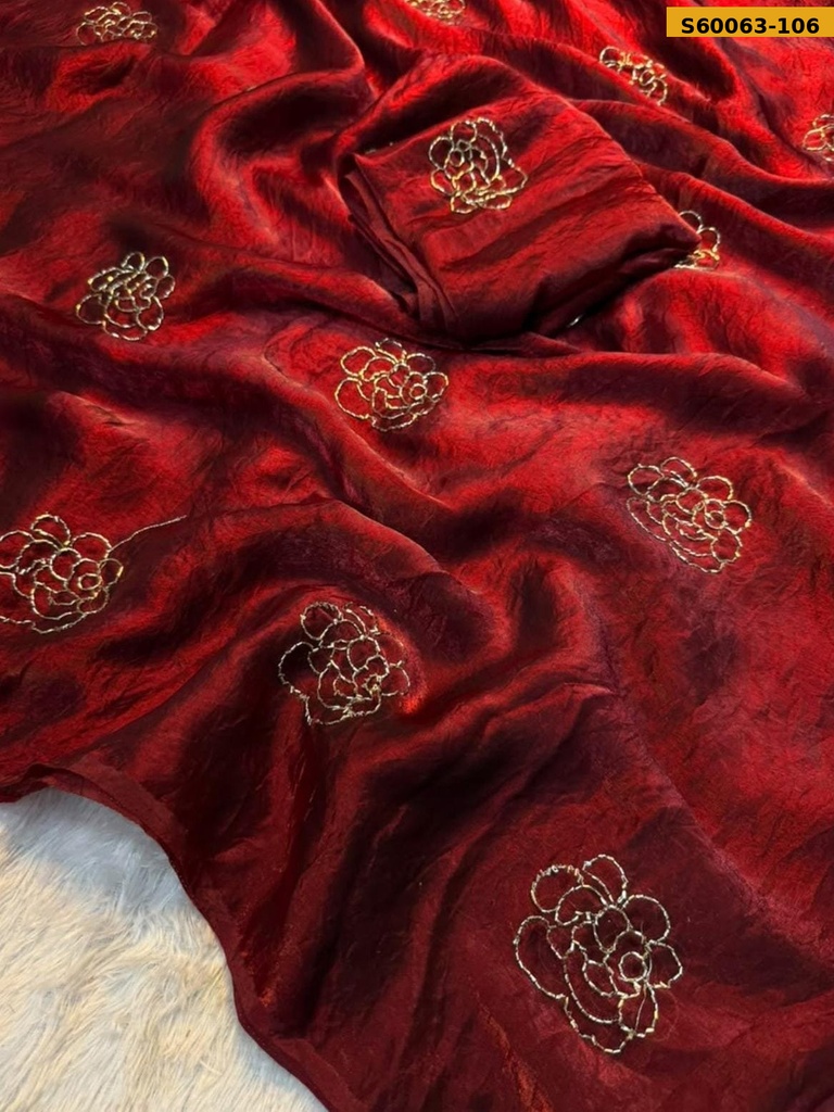 Fancy Two tone Space Silk Saree