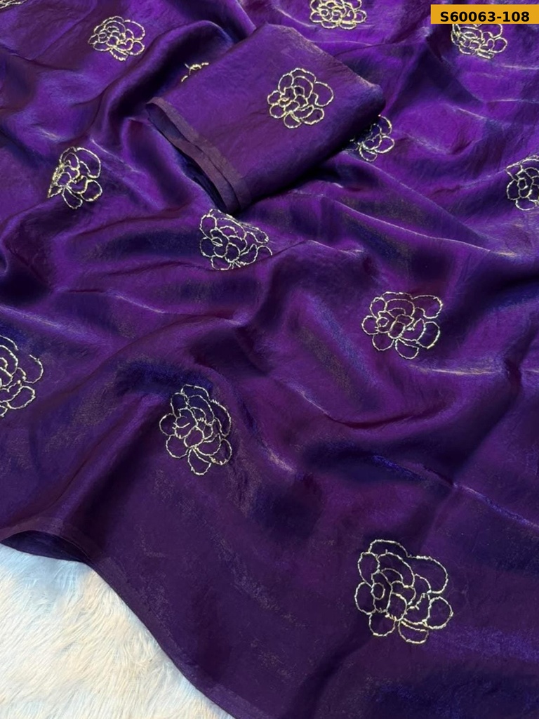 Fancy Two tone Space Silk Saree