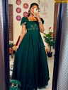 Fancy Vichitra Silk Blooming Gown