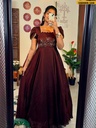 Fancy Vichitra Silk Blooming Gown