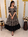 Fancy Vichithra Silk  Kalamkari Maxi
