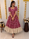 Fancy Vichithra Silk  Kalamkari Maxi
