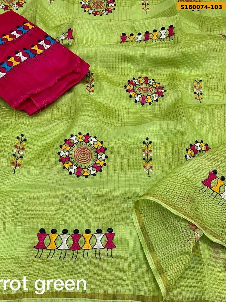 Fancy Manipuri Kota Checks Saree
