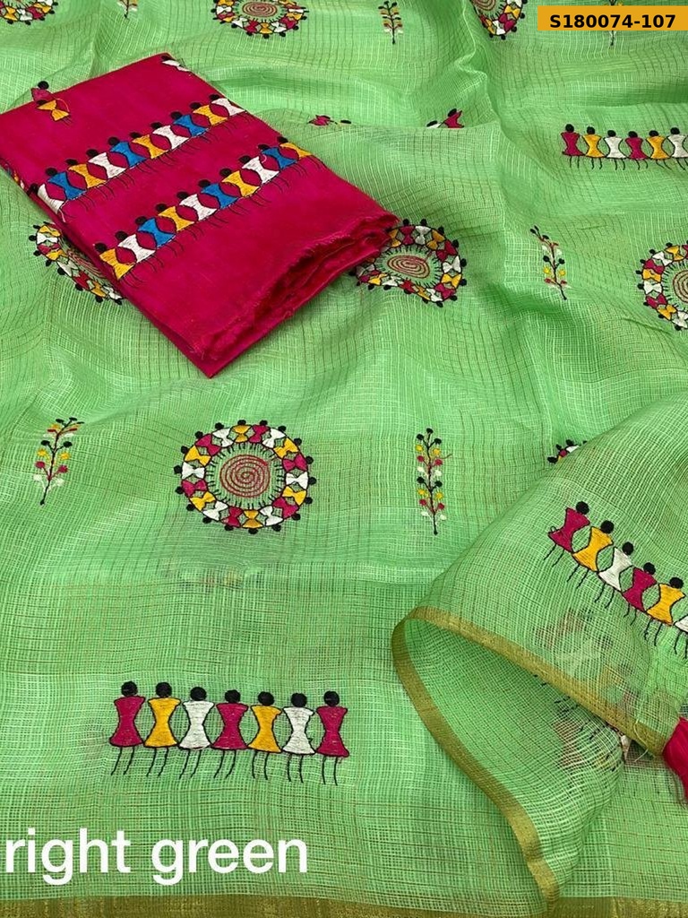 Fancy Manipuri Kota Checks Saree