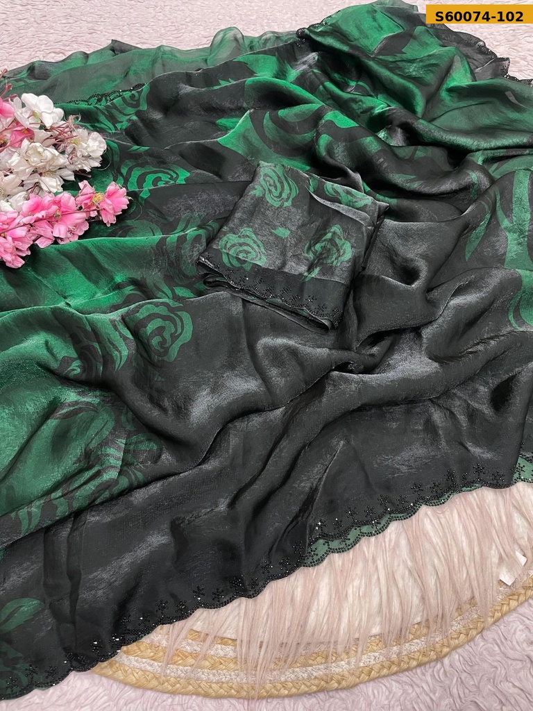 Fancy Fendy Satin Space Silk Saree