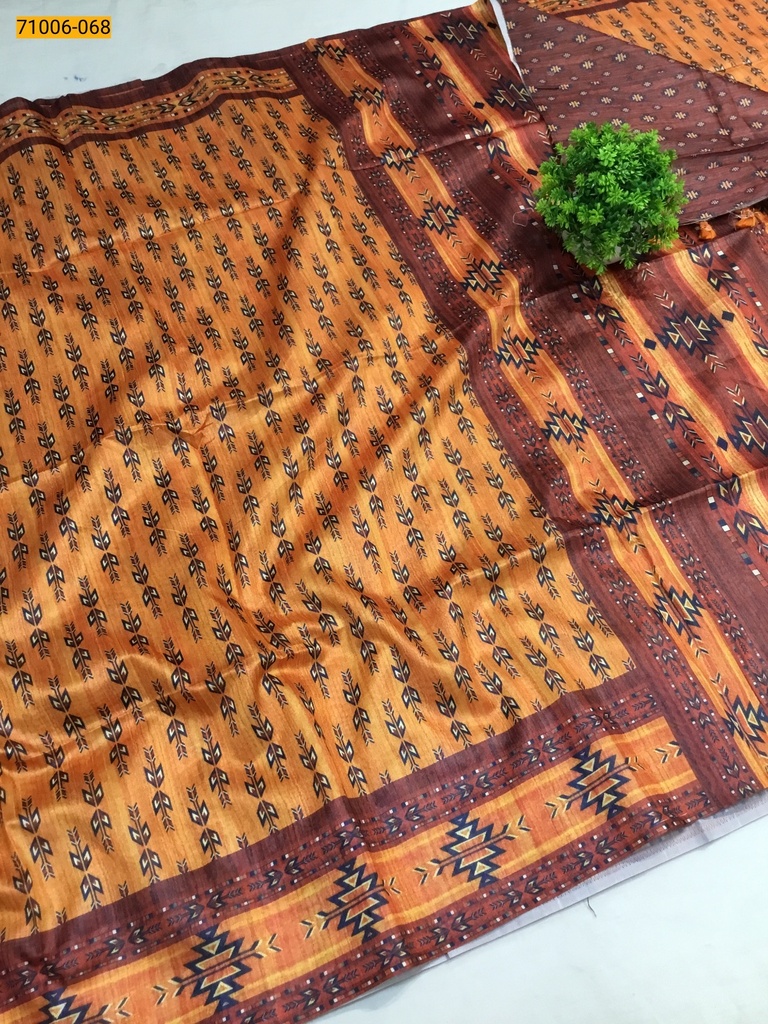 Kalamkari Soft Linen Silk Saree