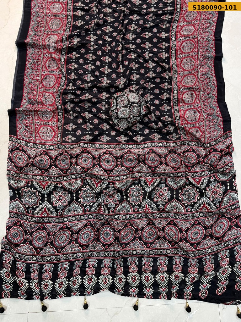 Fancy Crepe Gajji Silk Saree