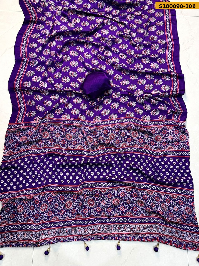 Fancy Crepe Gajji Silk Saree