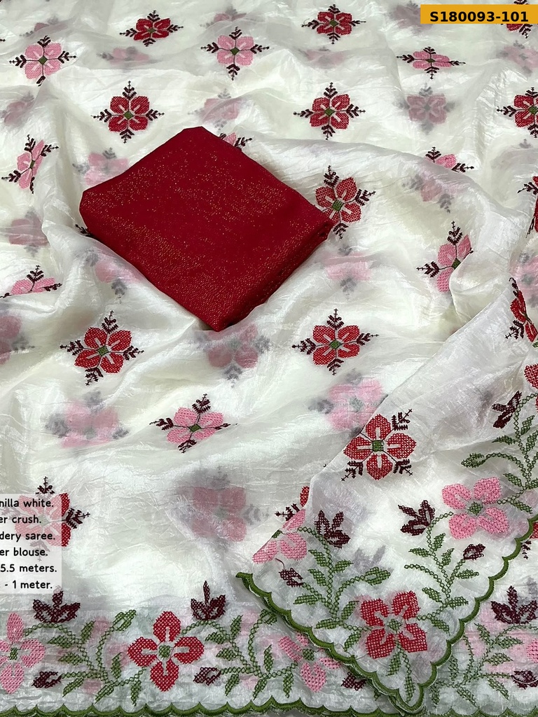 Fancy Soft Paper Crush Sarees