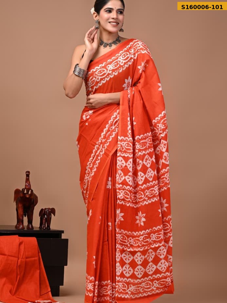 Fancy Cotton Mulmul Sarees