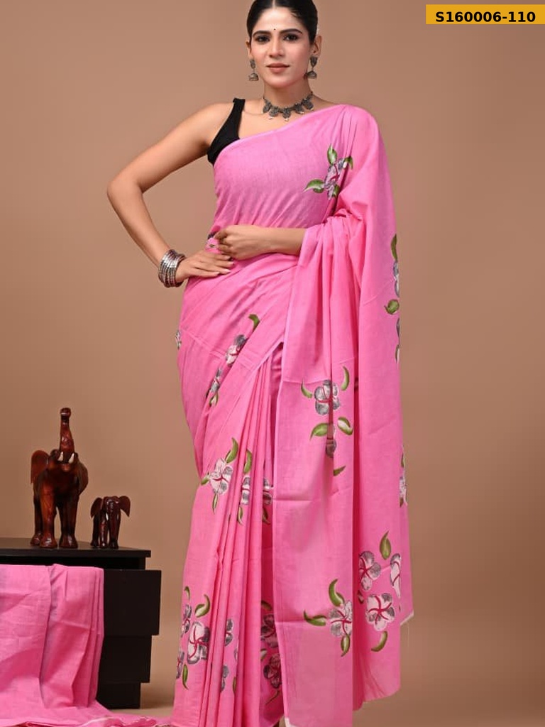 Fancy Cotton Mulmul Sarees