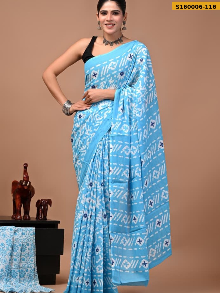 Fancy Cotton Mulmul Sarees