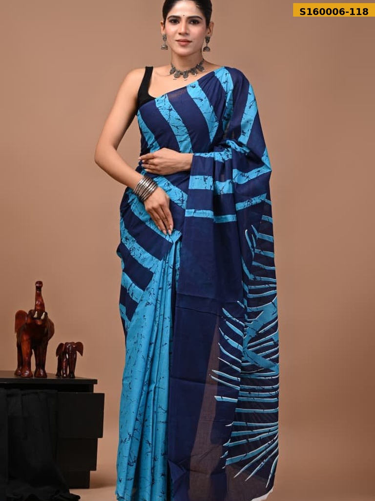Fancy Cotton Mulmul Sarees