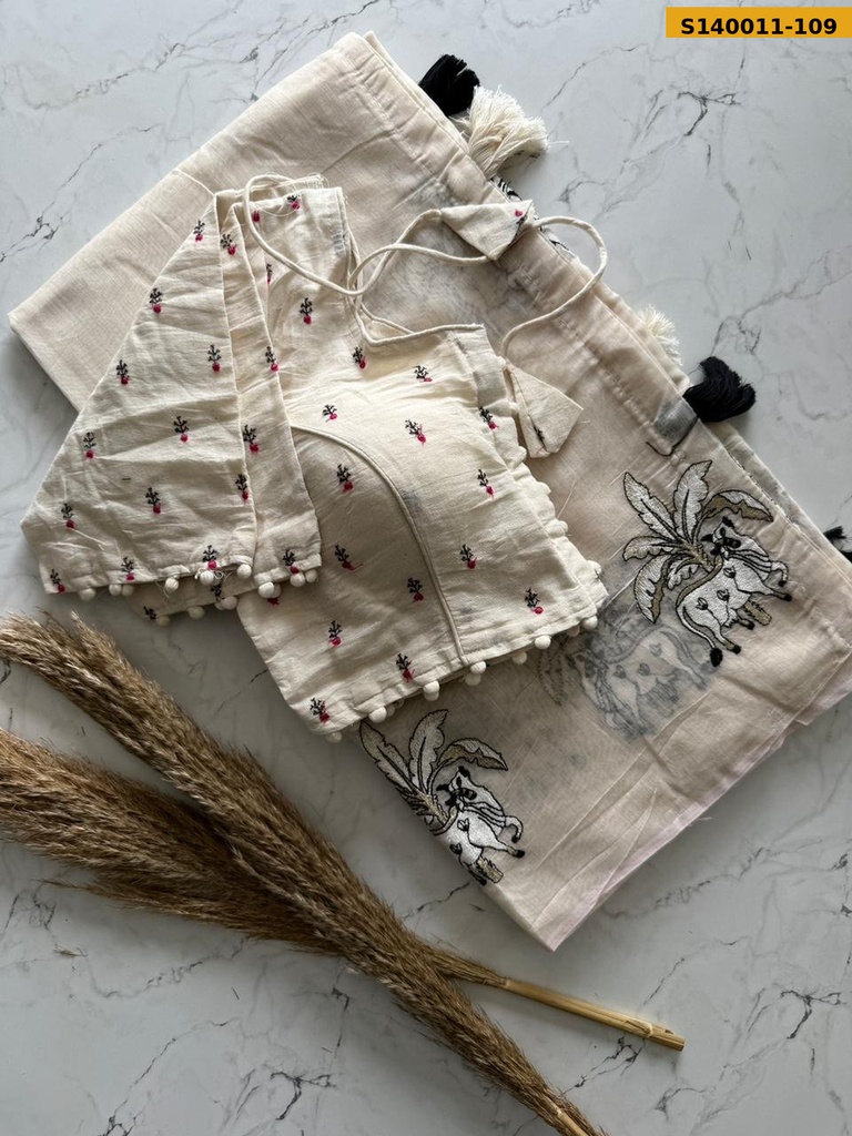 Fancy Chanderi Cotton Saree