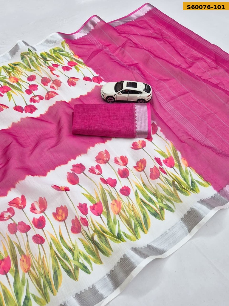 Fancy Soft Linen Saree