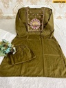 Fancy Soft Tesla Slub Top With Pant
