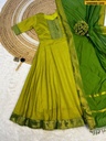 Fancy Mangalagiri Silk Cotton Anarkali Set