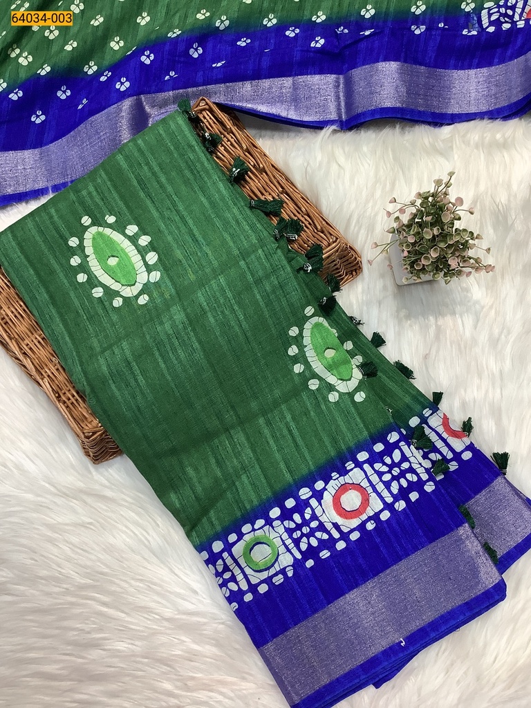 Linen slub soft cotton sarees