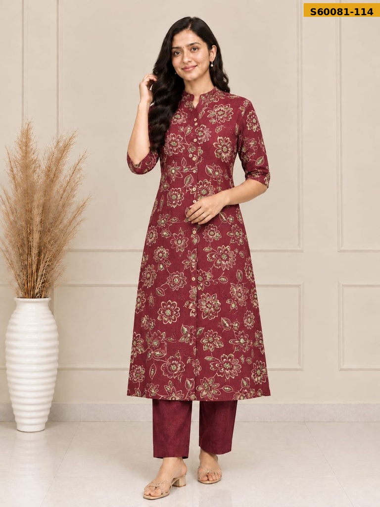 Fancy Cotton Aline Coord Set