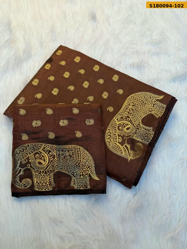 Fancy Soft Tusser Silk Saree