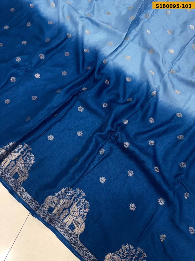 Fancy 2D Muslin Silk Shaded Saree