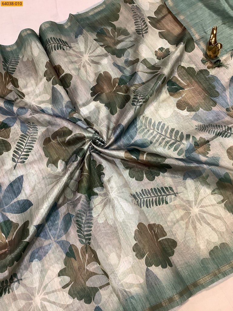 Fancy chanderi silk printed sarees
