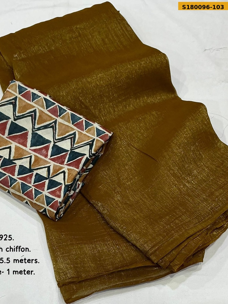 Fancy Soft Crush Chiffon Saree