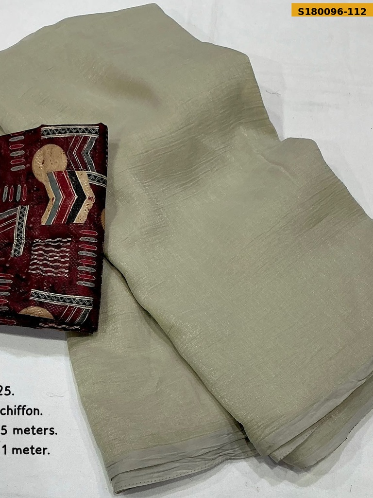 Fancy Soft Crush Chiffon Saree