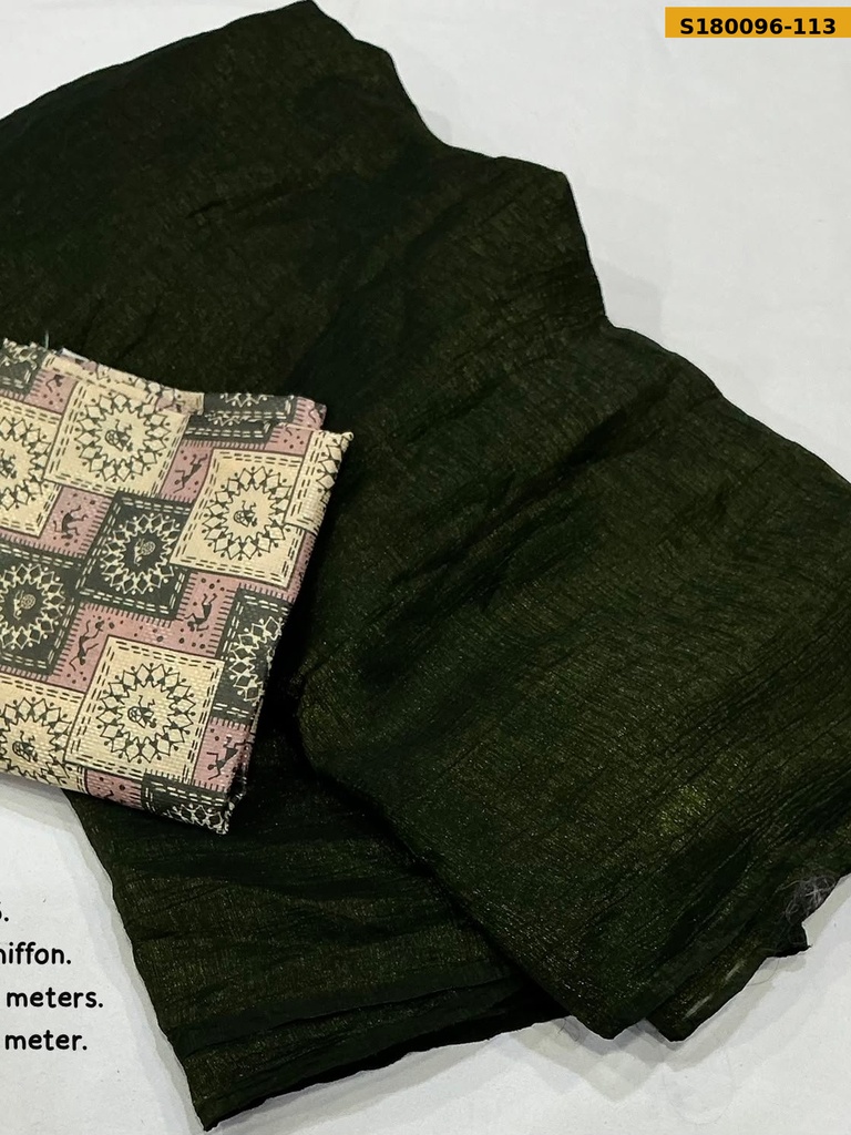 Fancy Soft Crush Chiffon Saree
