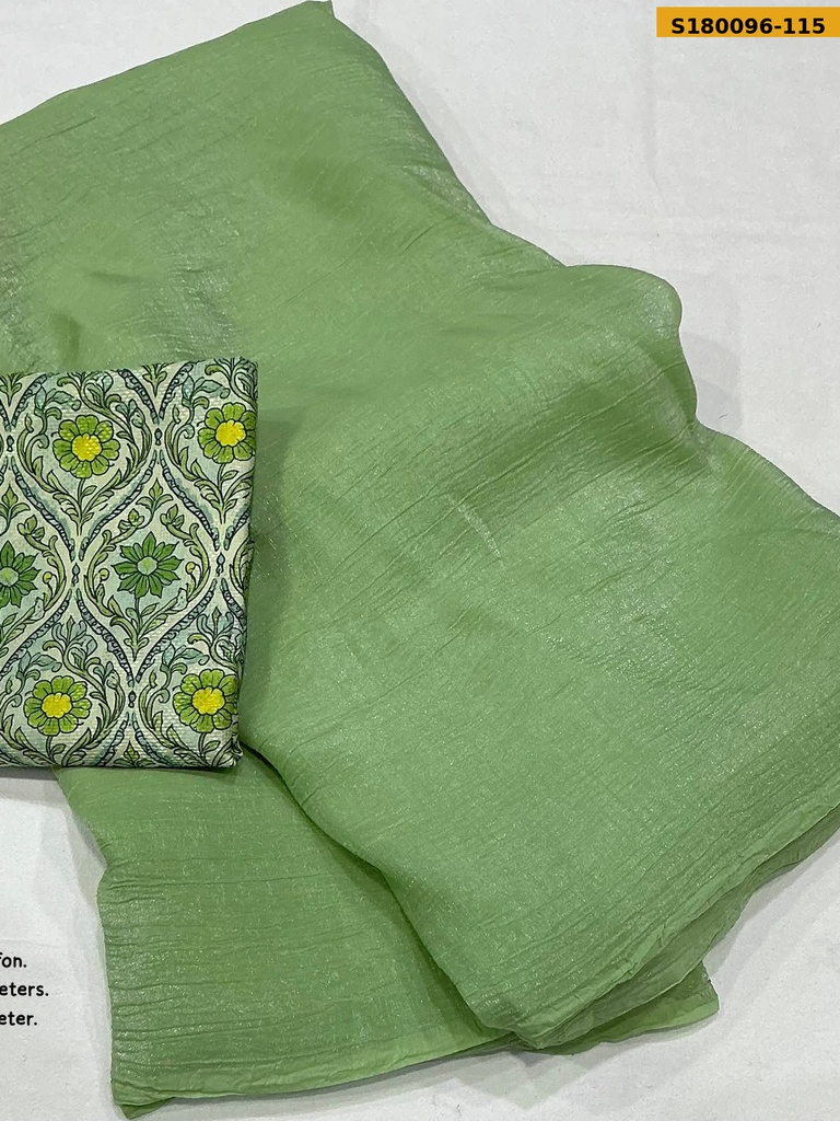 Fancy Soft Crush Chiffon Saree