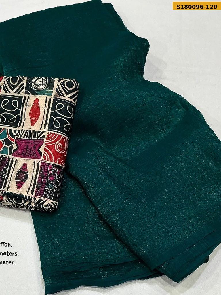 Fancy Soft Crush Chiffon Saree