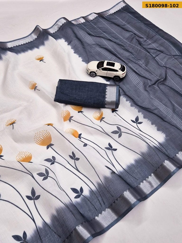 Fancy Soft Linen Saree