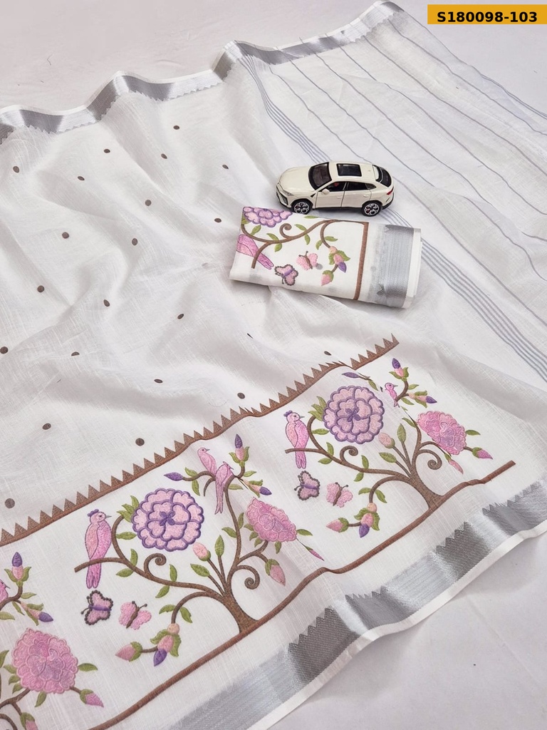 Fancy Soft Linen Saree