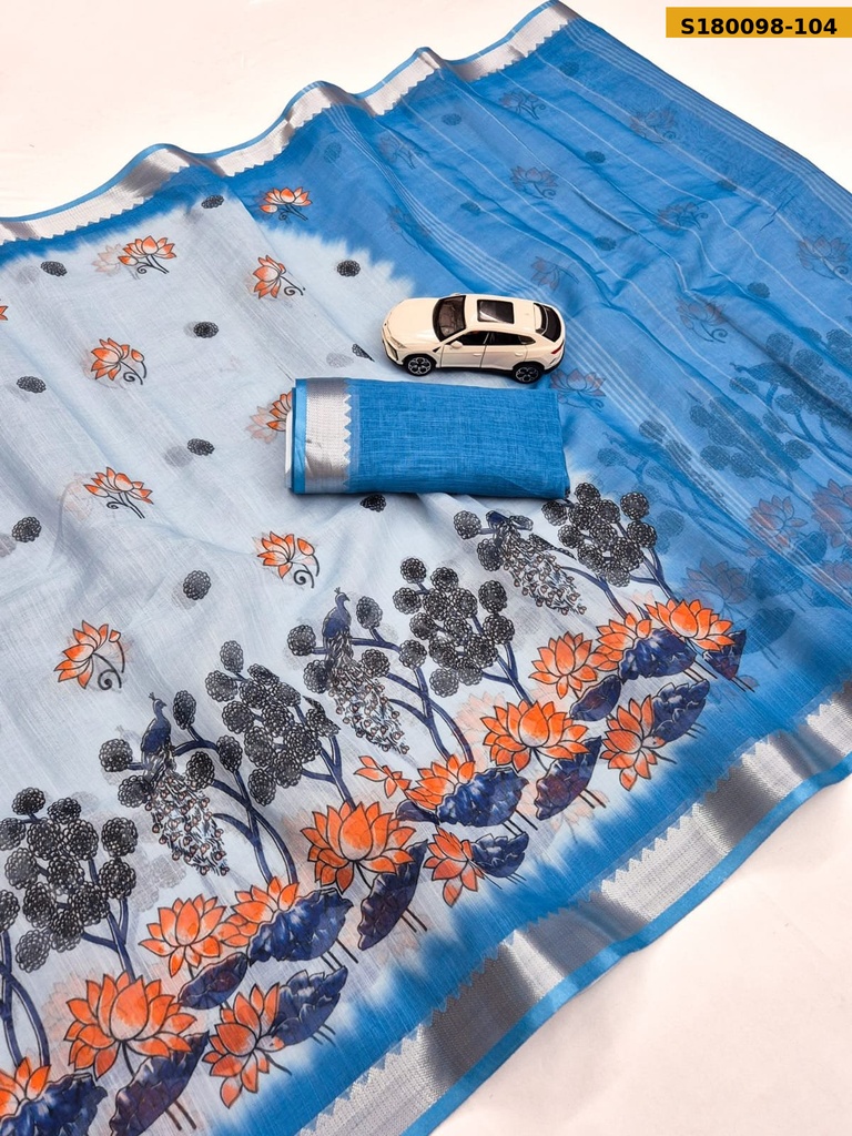 Fancy Soft Linen Saree
