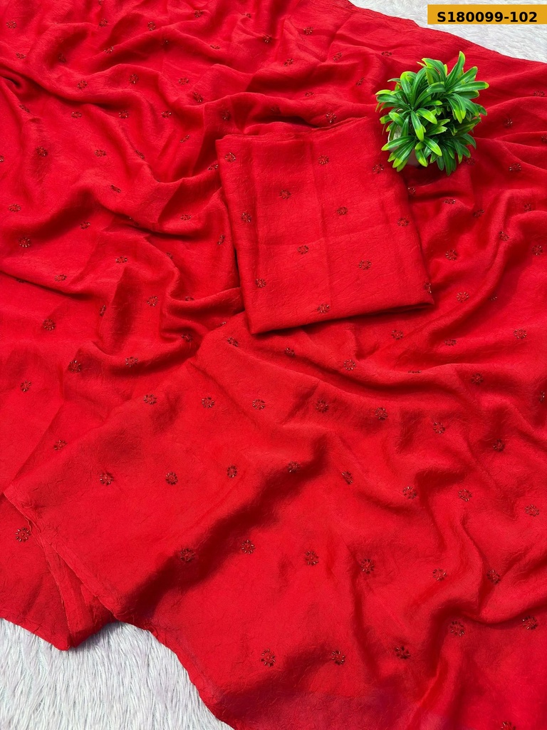 Fancy Rangoli Crush Silk Saree