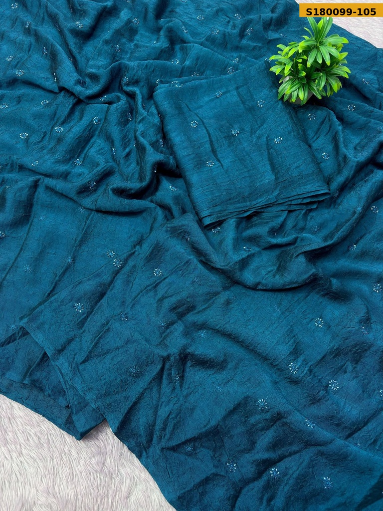 Fancy Rangoli Crush Silk Saree