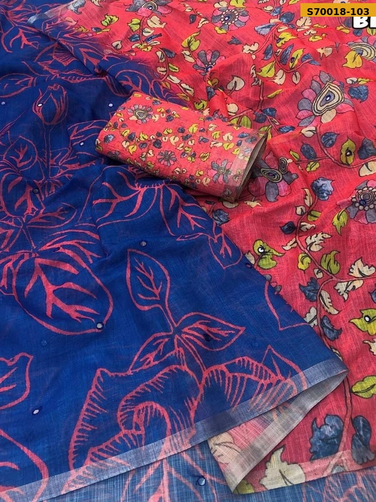 Fancy Soft lenin Saree