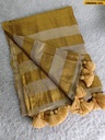 Fancy Linen Tissue Gold Saree