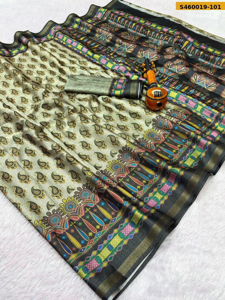Fancy Soft Bleck Mul Cotton Saree