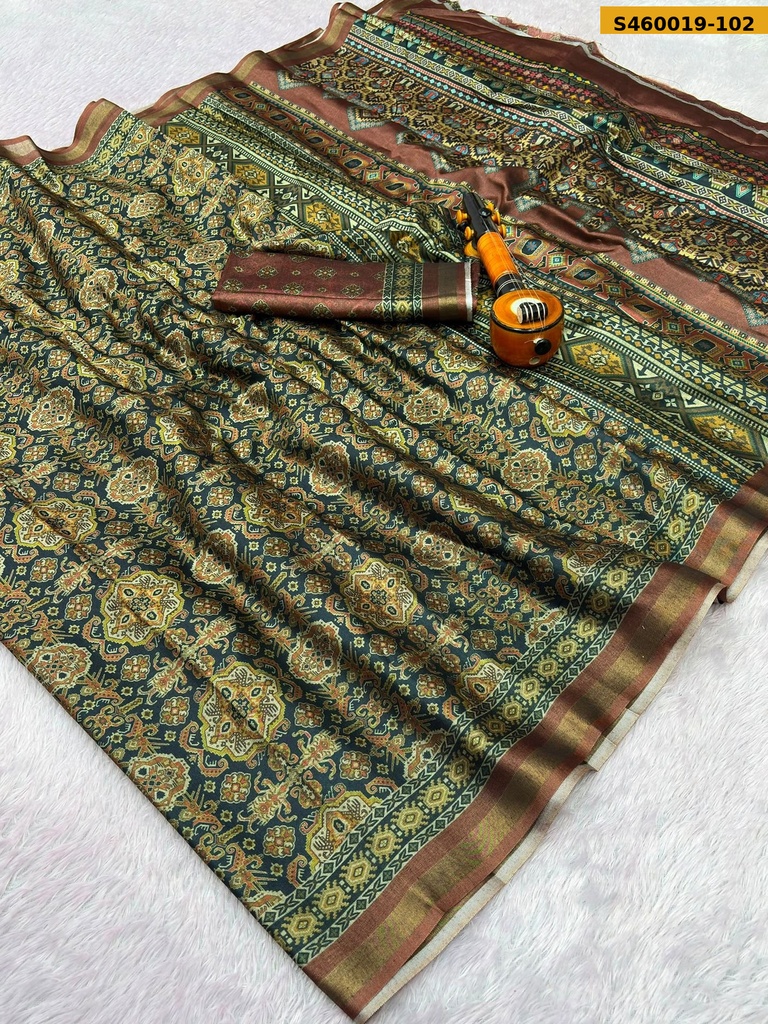 Fancy Soft Bleck Mul Cotton Saree