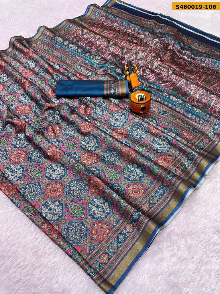 Fancy Soft Bleck Mul Cotton Saree
