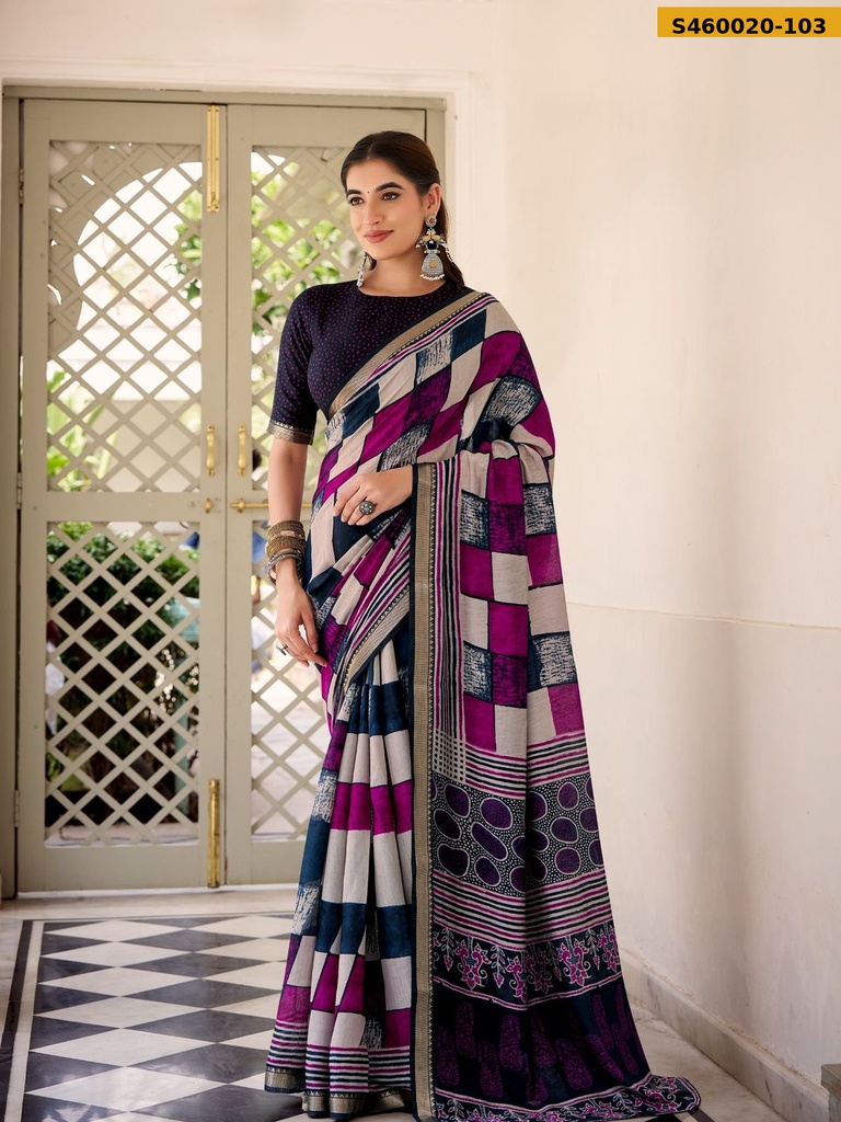 Fancy Viscose chanderi sarees