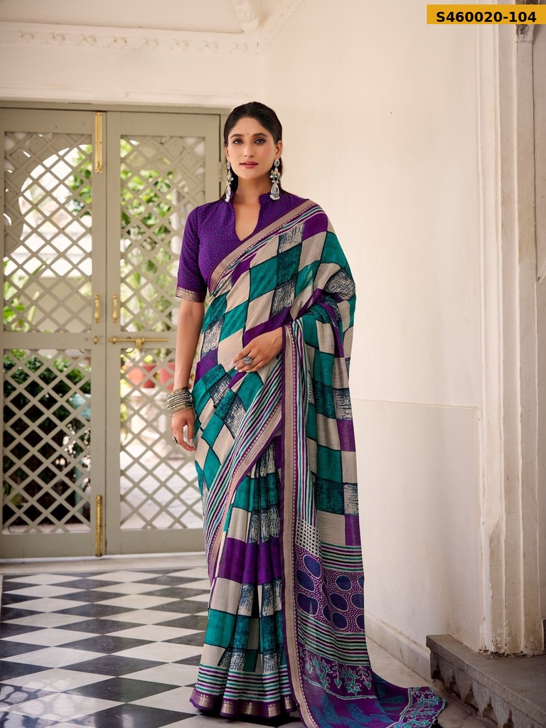 Fancy Viscose chanderi sarees