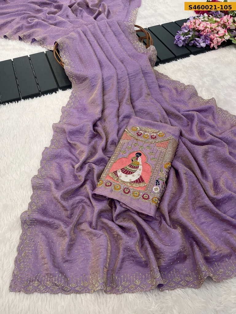 Fancy Glory Satin Sarees (S-100)