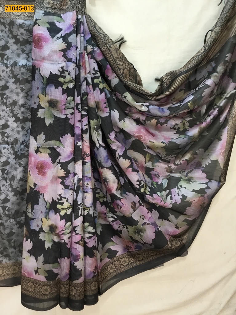 Kalamkari Soft Linen Silk Saree