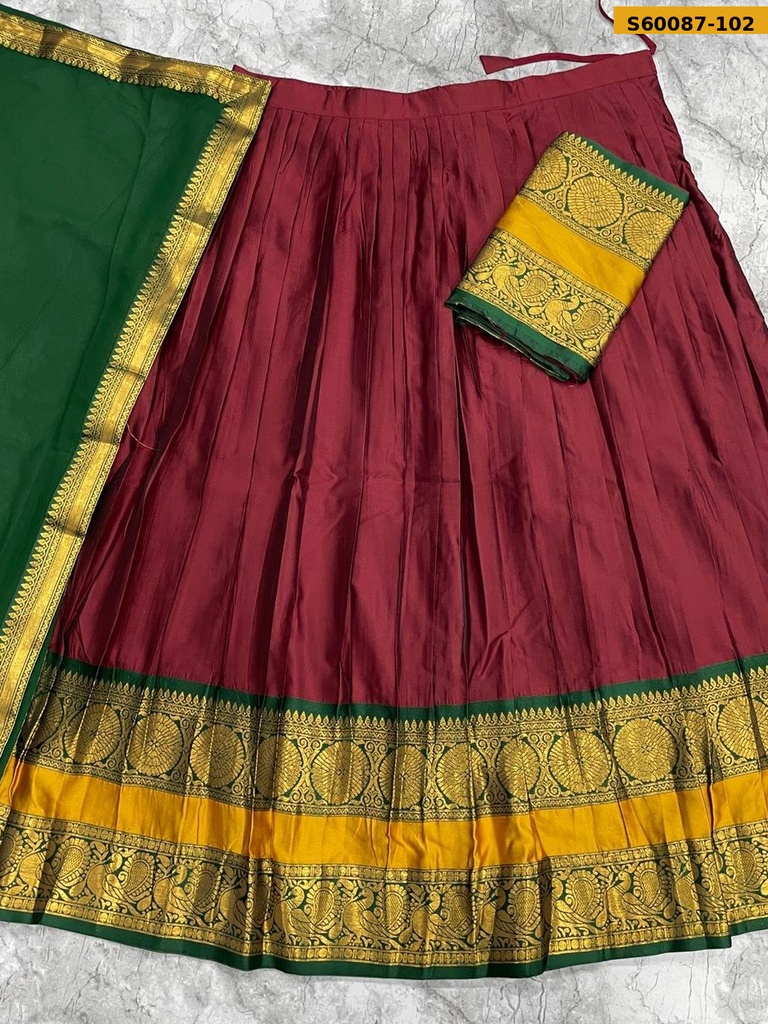 Fancy kanjivaram silk lehanga