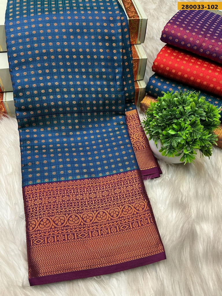 Fancy gold coin butta silk sarees