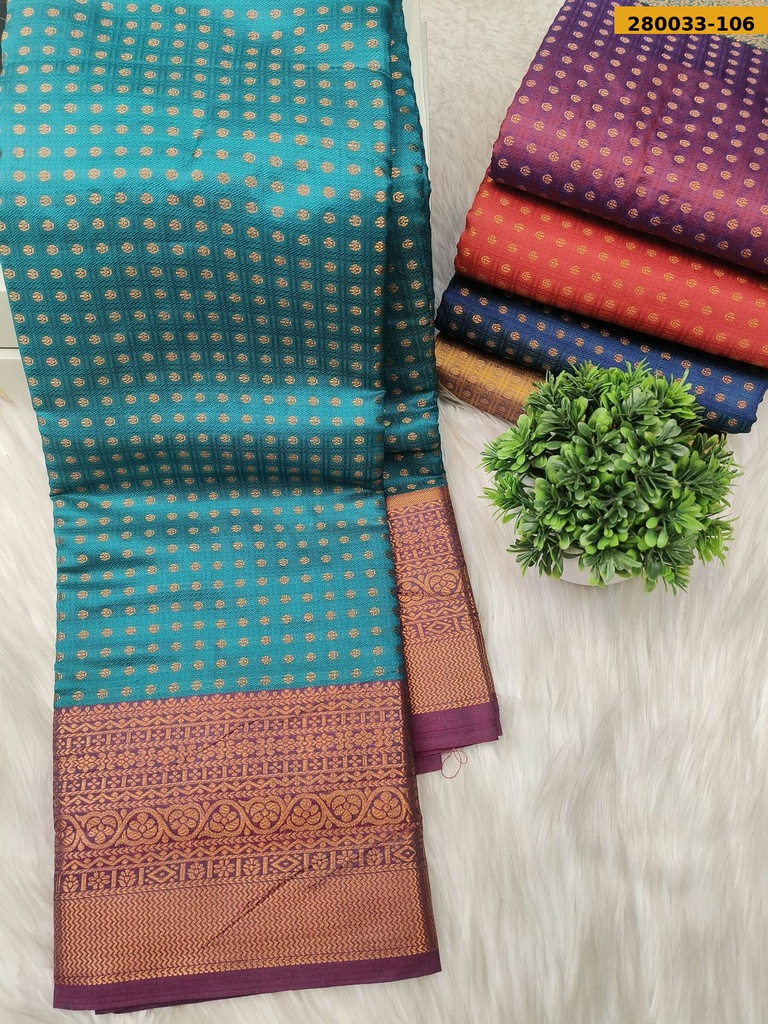 Fancy gold coin butta silk sarees
