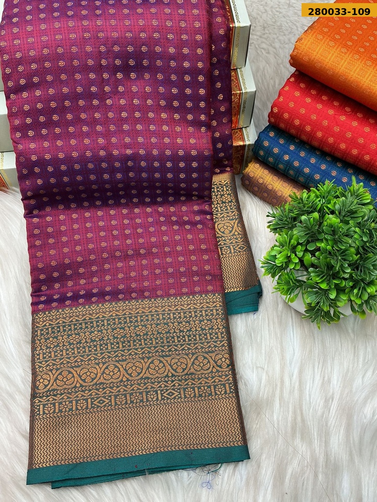 Fancy gold coin butta silk sarees