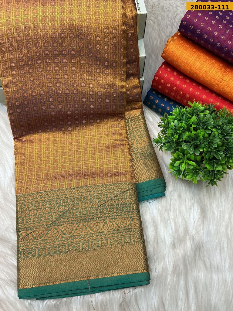 Fancy gold coin butta silk sarees